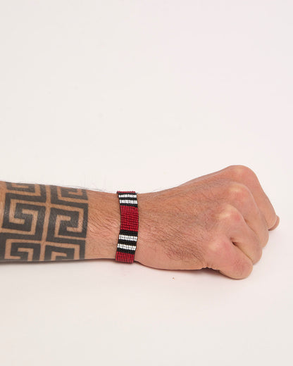 Pulseira de Miçanga Cobra Coral Amarração Povo Kamayurá