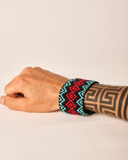 Pulseira de Miçanga fio Elástico Povo Kamayurá