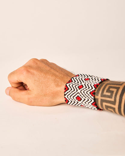 Pulseira de Miçanga Fio Elástico Povo Kamayurá