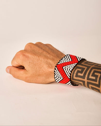 Pulseira de Miçanga fio Elástico Povo Waura