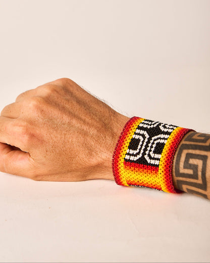 Pulseira de Miçanga fio Elástico Povo Waura