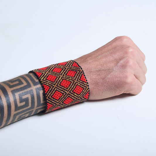 Pulseira de Miçanga fio Elástico Povo Waura