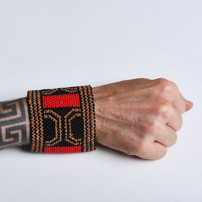 Pulseira de Miçanga fio Elástico Povo Waura