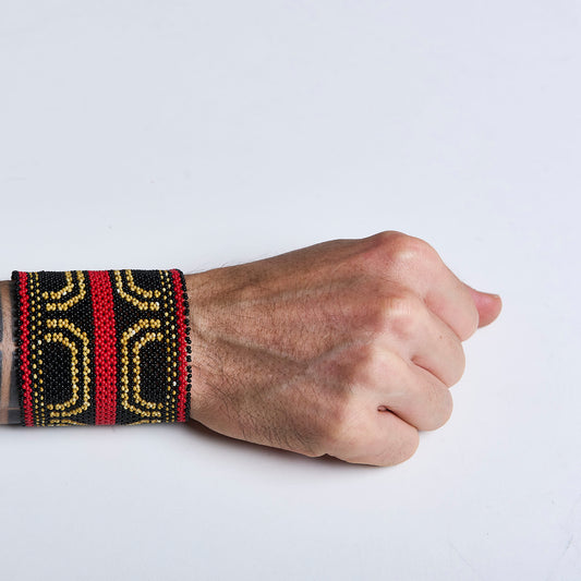 Pulseira de Miçanga fio Elástico Povo Waura