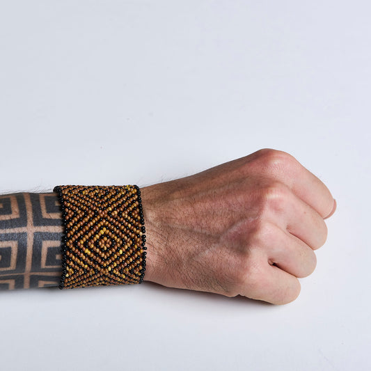 Pulseira de Miçanga fio Elástico Povo Waura