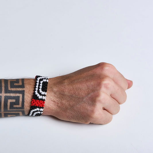 Pulseira de Miçanga fio Elástico Povo Waura