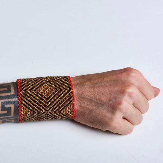 Pulseira de Miçanga fio Elástico Povo Waura