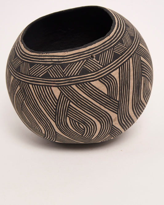 Pote decorativo com Grafismo Asurini