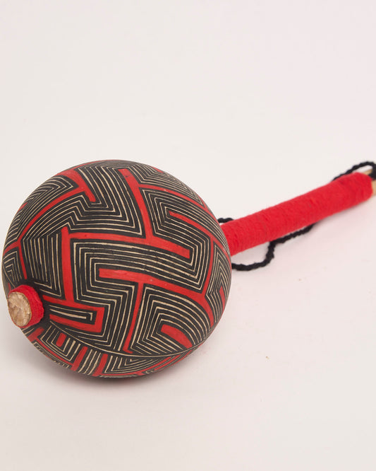 Maracá Vermelho, Preto e Bege Asurini