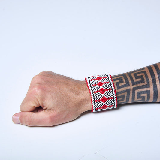 Pulseira de Miçanga fio Elástico Povo Waura