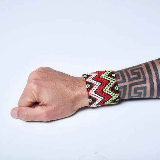 Pulseira de Miçanga fio Elástico Povo Waura
