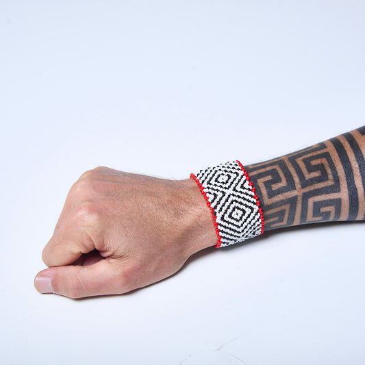 Pulseira de Miçanga fio Elástico Povo Waura