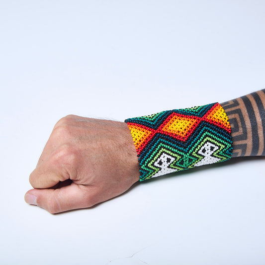 Pulseira de Miçanga fio Elástico Povo Kamayurá