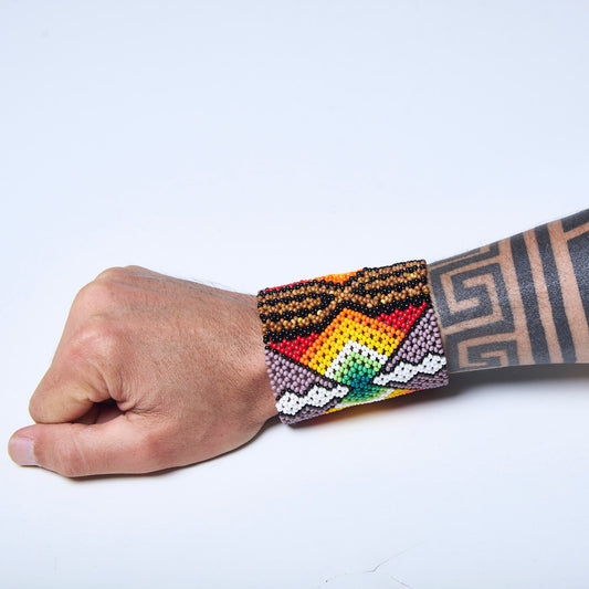 Pulseira de Miçanga fio Elástico Povo Kamayurá