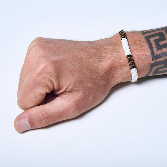 Pulseira de Miçanga fio Elástico Povo Waura