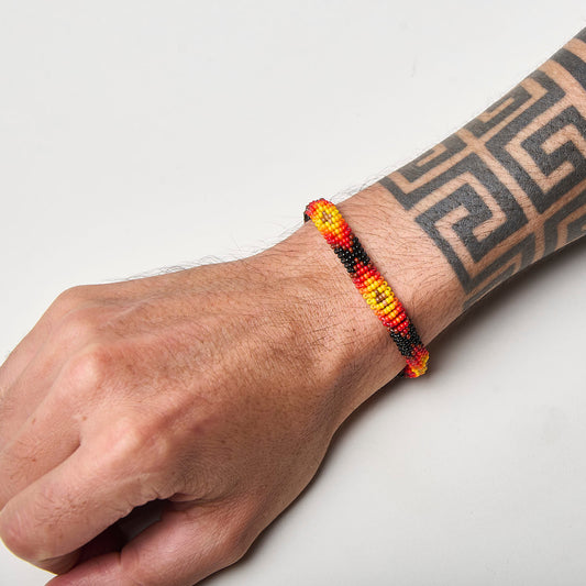 Pulseira de Miçanga fio Elástico Povo Kalapalo