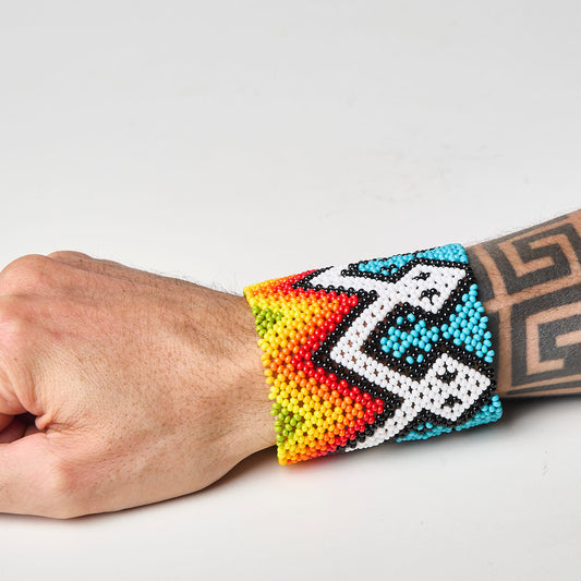 Pulseira de Miçanga fio Elástico Povo Waura
