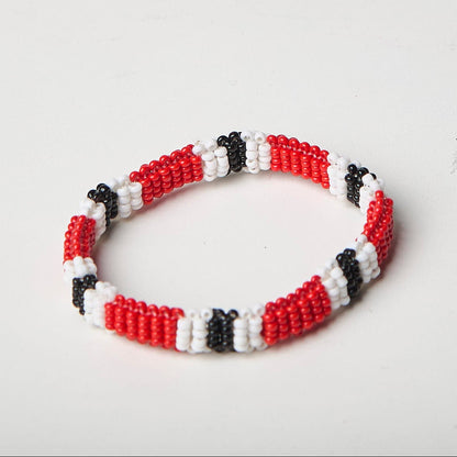 Pulseira  de Miçanga fio Elástico Povo Waura