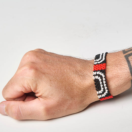 Pulseira de Miçanga fio Elástico Povo Waura