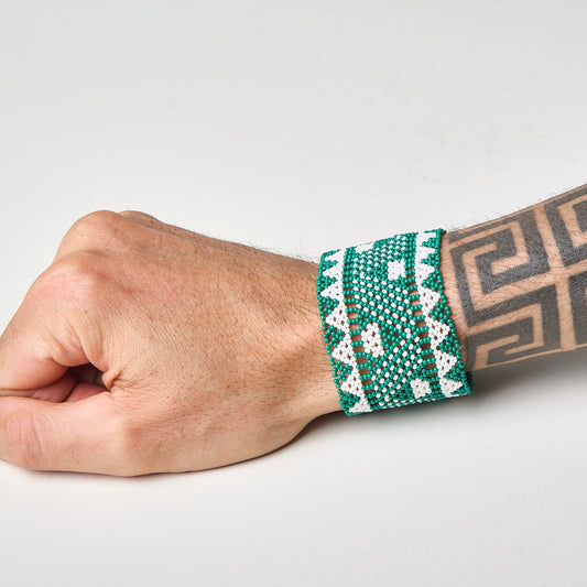 Pulseira de Miçanga fio Elástico Povo Waura