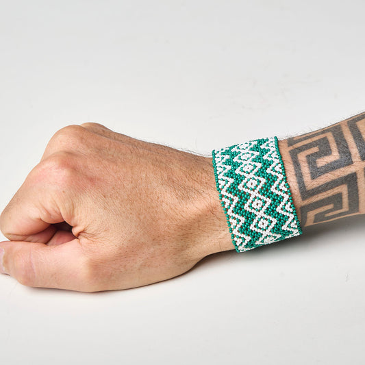 Pulseira de Miçanga fio Elástico Povo Waura