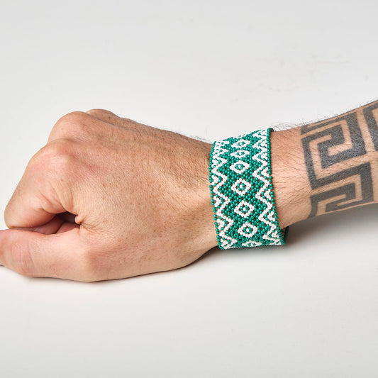 Pulseira de Miçanga fio Elástico Povo Waura