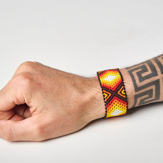 Pulseira de Miçanga fio Elástico Povo Waura