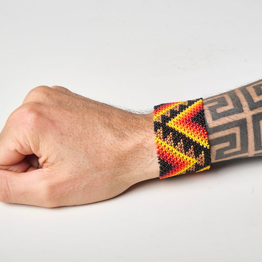 Pulseira de Miçanga fio Elástico Povo Waura