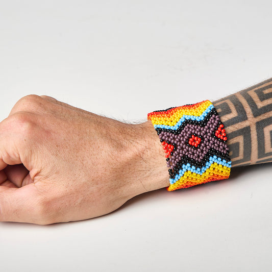 Pulseira de Miçanga fio Elástico Povo Waura