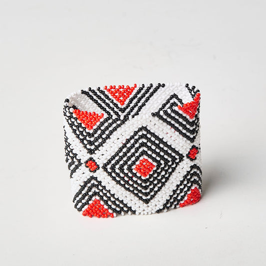 Pulseira de Miçanga fio de Nylon Povo Waura