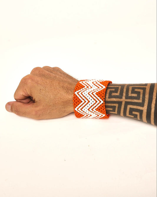 Pulseira de Miçanga fio Elástico Povo Waura