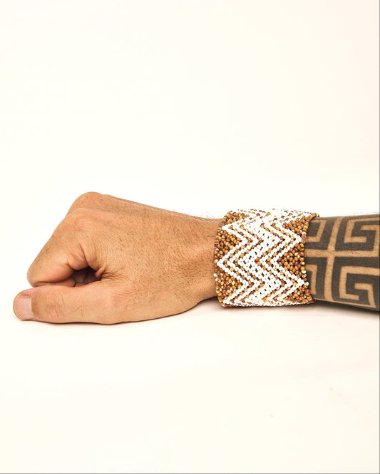 Pulseira de Miçanga fio Elástico Povo Waura