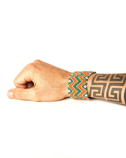 Pulseira de Miçanga fio Elástico Povo Waura