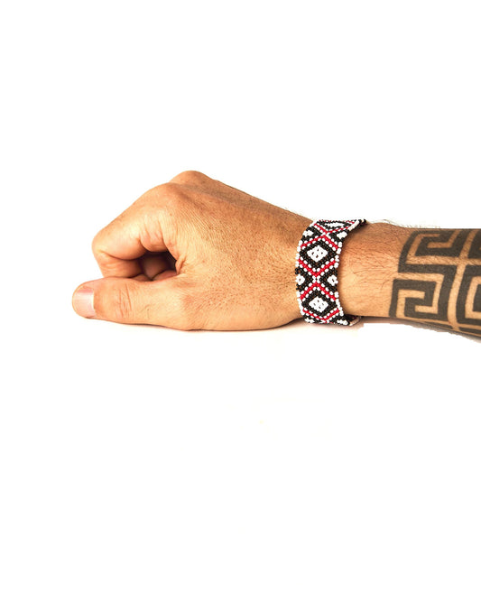 Pulseira de Miçanga fio Elástico Povo Waura