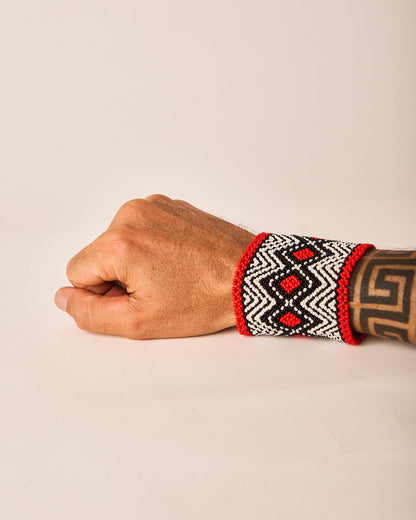Pulseira de Miçanga Fio Elástico Povo Kamayurá