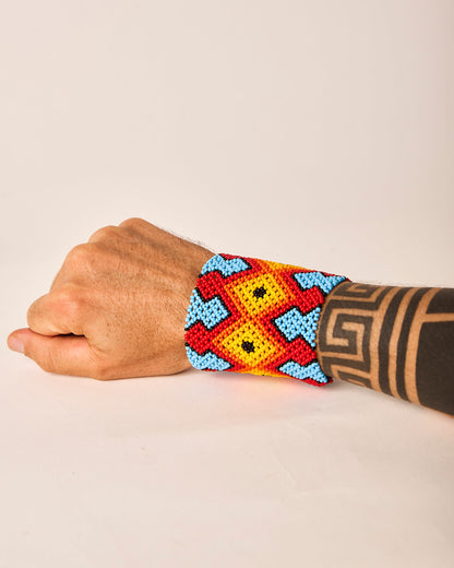 Pulseira de Miçanga fio Elástico Povo Kamayurá