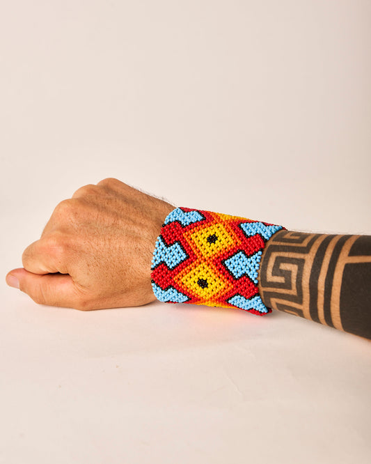 Pulseira de Miçanga fio Elástico Povo Kamayurá