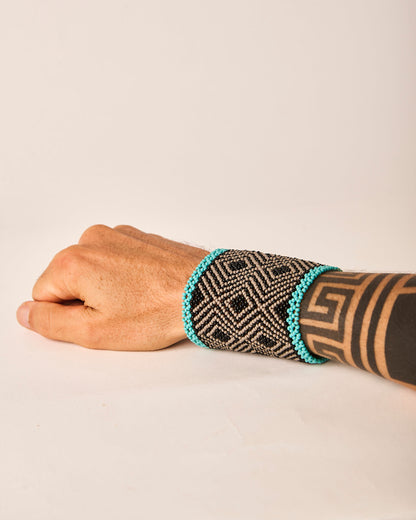 Pulseira de Miçanga Fio Elástico Povo Kamayurá