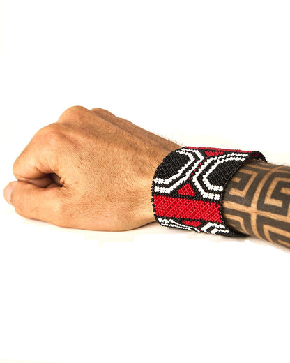 Pulseira de Miçanga fio Elástico Povo Waura