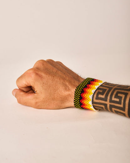 Pulseira de Miçanga fio Elástico Povo Waura