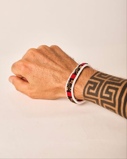 Pulseira de Miçanga fio Elástico Povo Waura