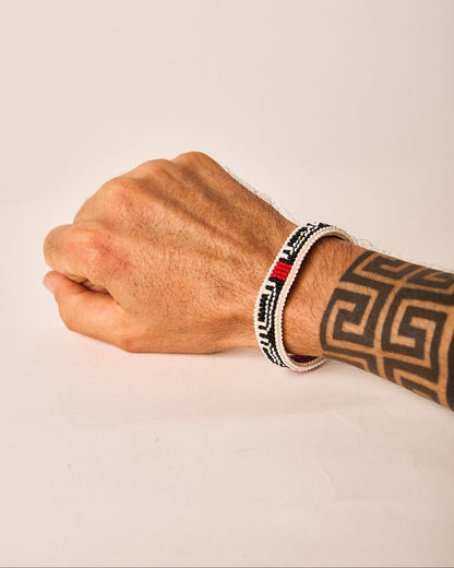 Pulseira de Miçanga fio Elástico Povo Waura