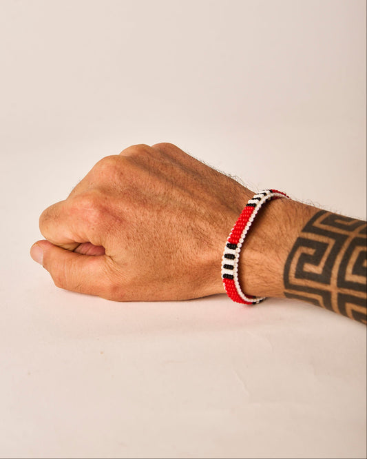 Pulseira de Miçanga Fio Elástico Povo Waura