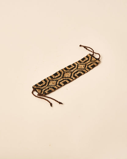 Pulseira de Sementes e Miçangas Ajustável Povo Guajajara