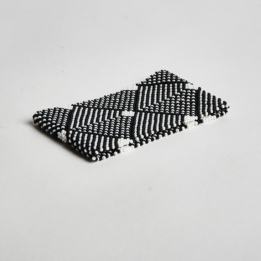 Pulseira de Miçanga Preto e Branca  Waura