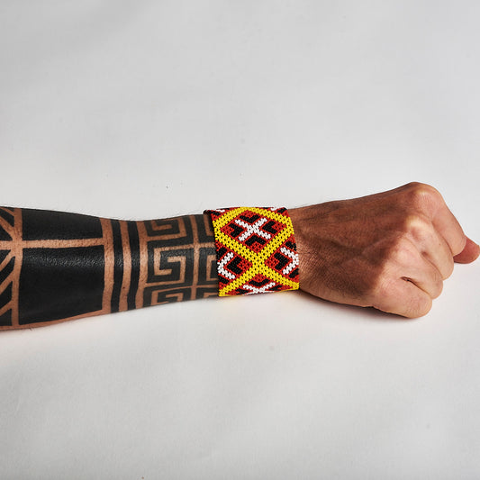 Pulseira de Miçanga e Nylon Povo Kanela