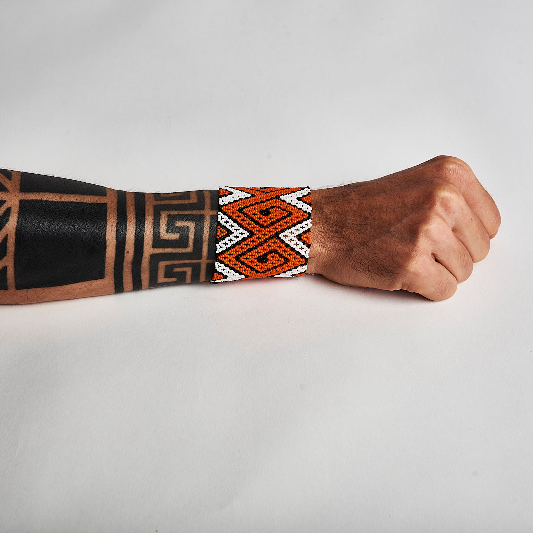 Pulseira de Miçanga e Nylon Povo Kanela