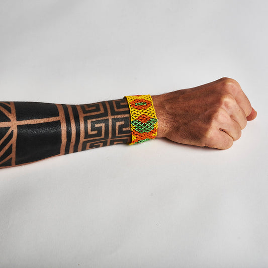 Pulseira de Miçanga e Nylon Povo Kanela