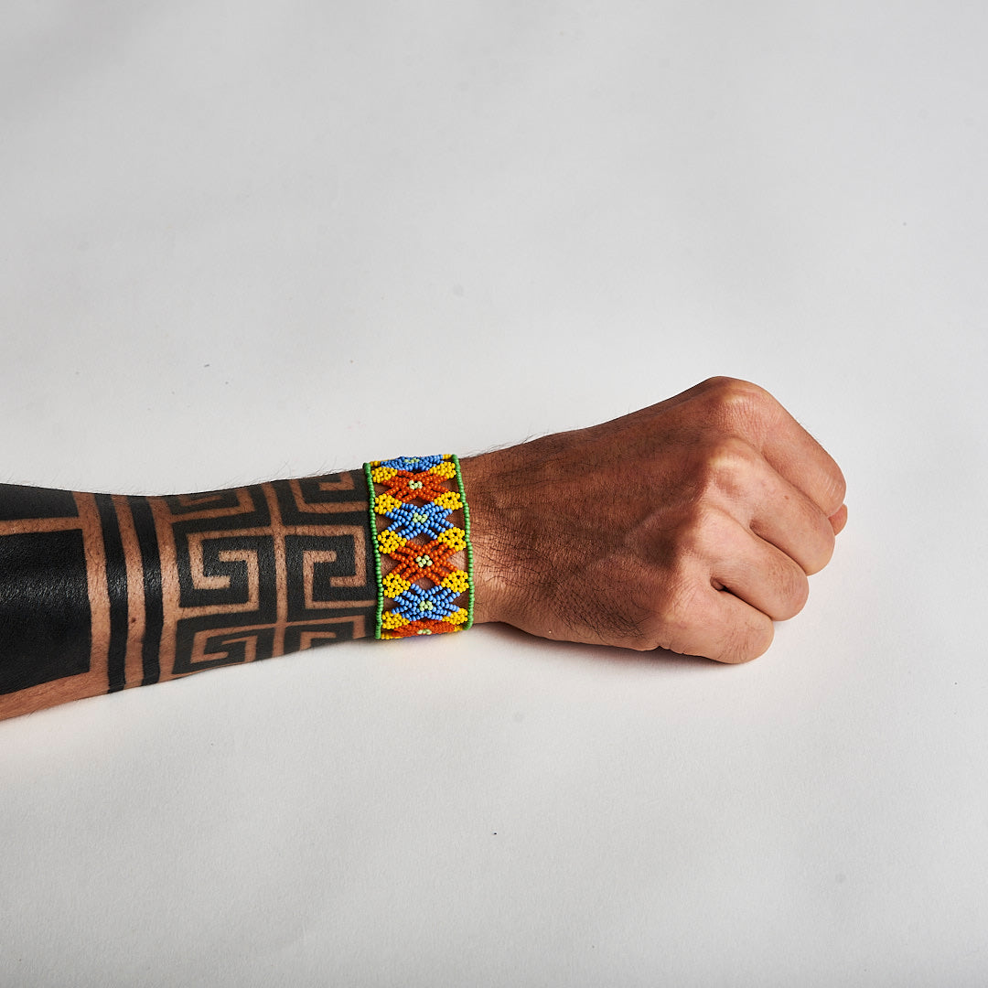 Pulseira de Miçanga e Nylon Povo Kanela