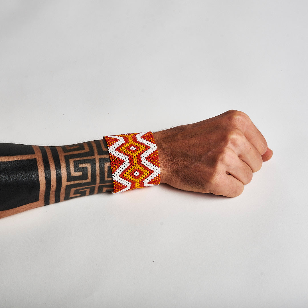 Pulseira de Miçanga e Nylon Povo Kanela